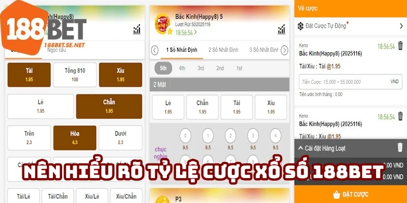 Xổ số 188BET trả thưởng hấp dẫn